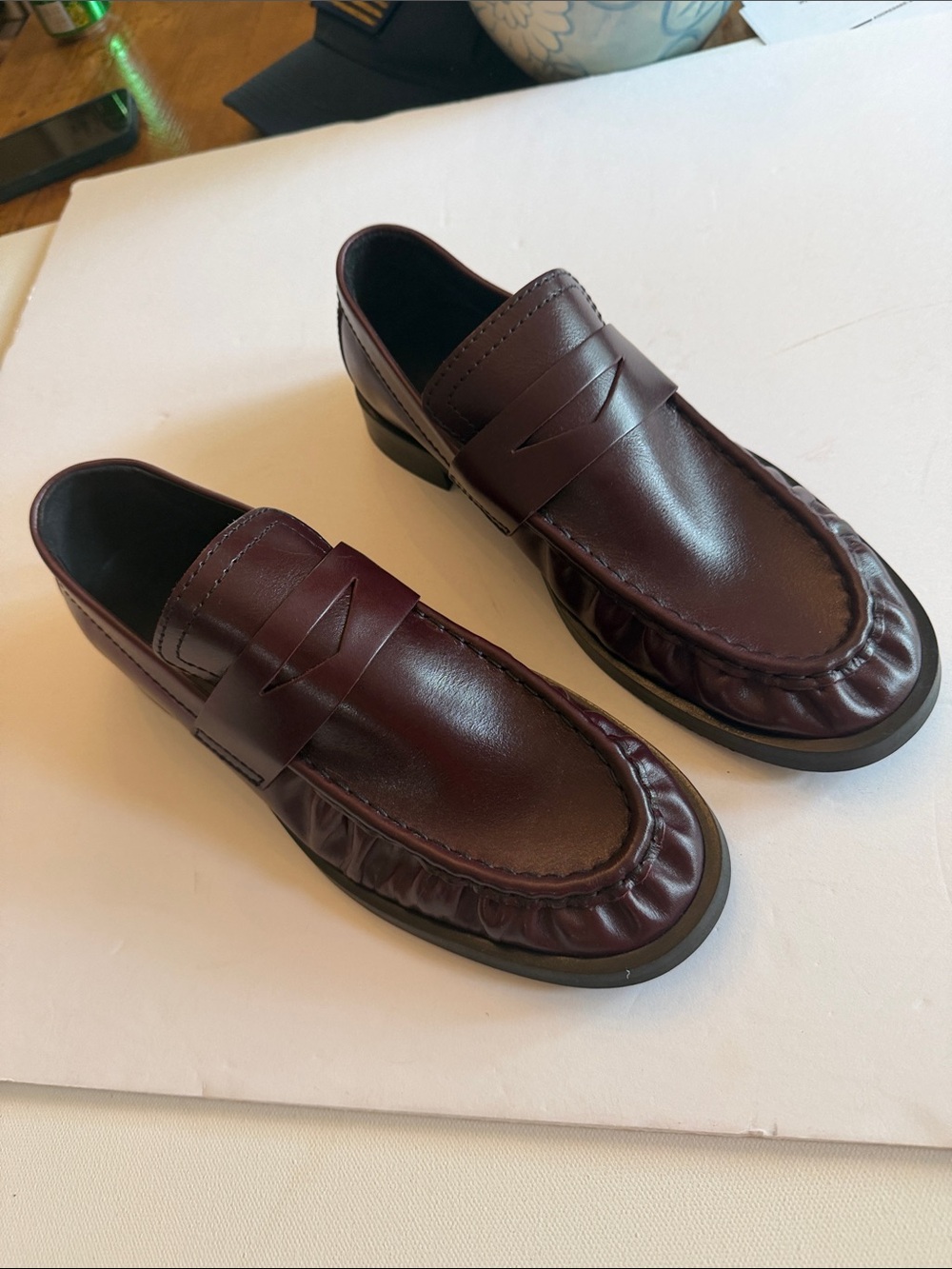 Miista Zika Burgandy loafers 38/8 brand new no box - Picture 2 of 8
